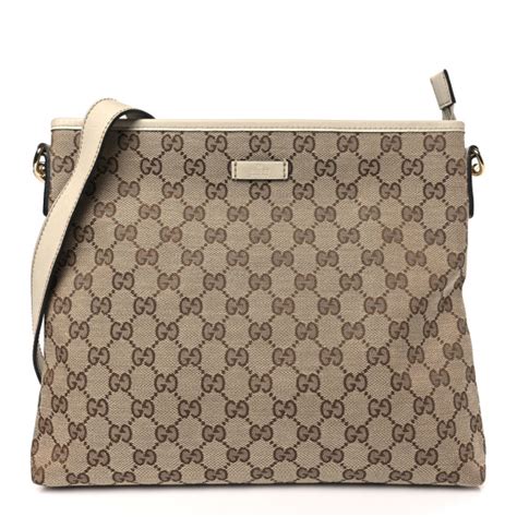 gucci.messenger bag|GUCCI Monogram Medium Flat Messenger Bag Off White.